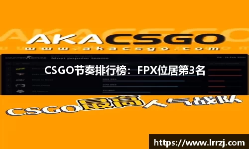 CSGO节奏排行榜：FPX位居第3名